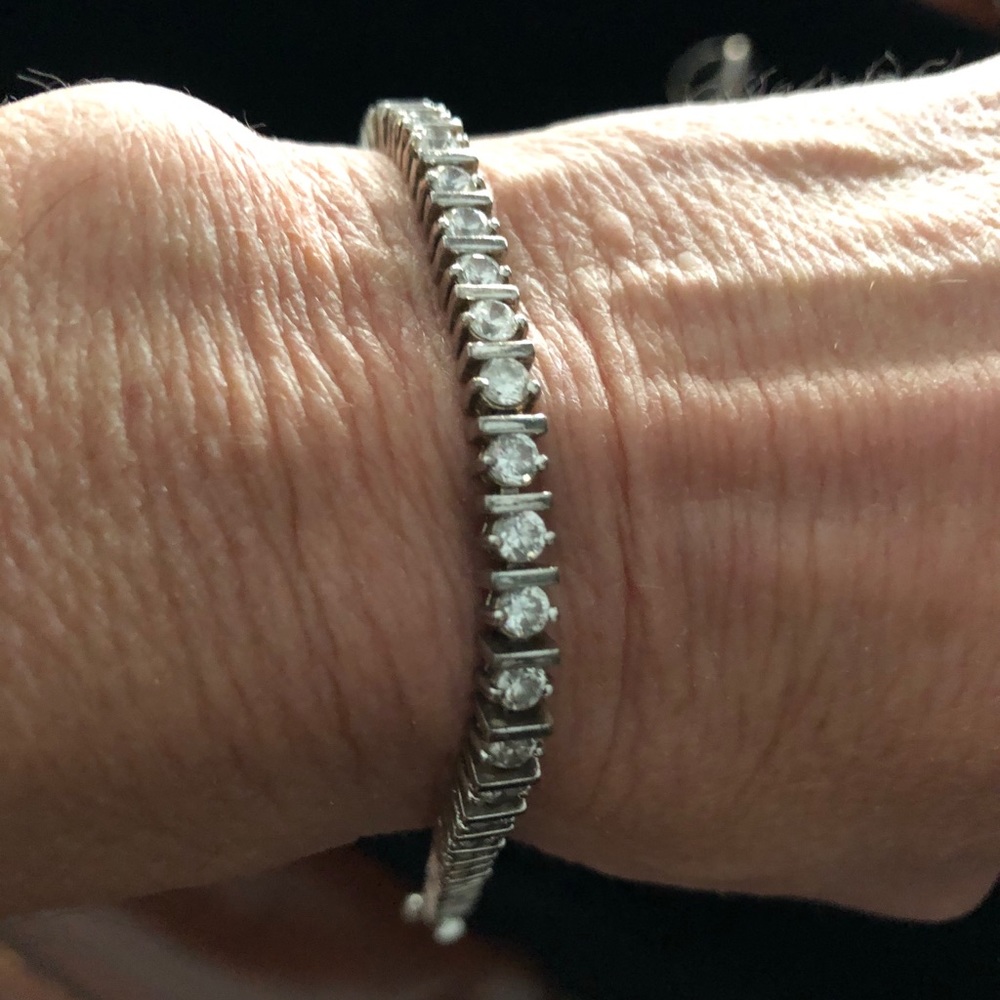 Silpada sterling silver CZ  tennis bracelet